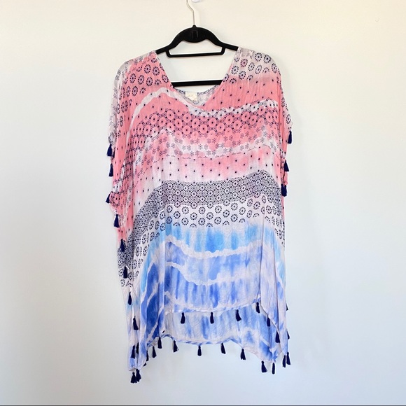 Surf Gypsy Other - Surf Gypsy Tie Dye Beach Coverup with Tassels